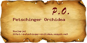 Petschinger Orchidea névjegykártya